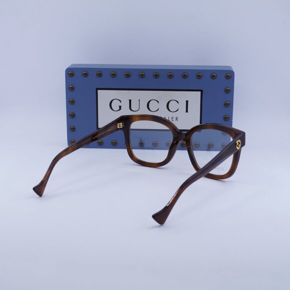 Gucci GG1258O 006 Square Eyeglasses – Havana 53mm - Picture 9 of 10